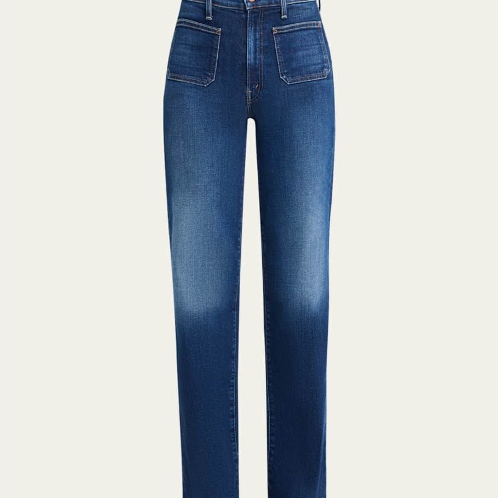 MOTHER THE PATCH POCKET RAMBLER ZIP SNEAK JEANS From Anthropologie